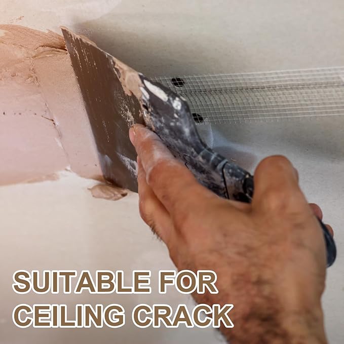 PATIKIL Drywall Repair Mesh Tape, 6 inch x 164 ft Fiberglass Repair Patch Self-Adhesive Dry Wall Joint Tape 12 Mesh Wall Hole Crack and Seam Patch, White
