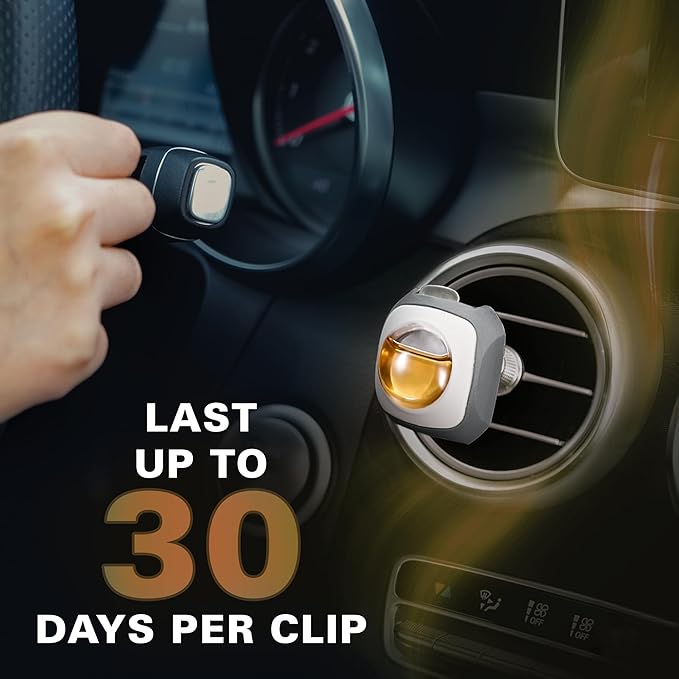 Air Jungles Hawaiian Scent Car Air Freshener Clip, 6 Vent Clips, 4 ml Each, Long Lasting Air Freshener, Up to 180 Days Car Refresher Odor Eliminator