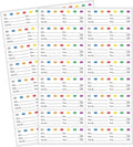 STARLIBOO Removable Multicolor Labels, Blank Stickers for Food Containers, 1x3 Inch, Waterproof, Easy Peel Off (240 Labels)