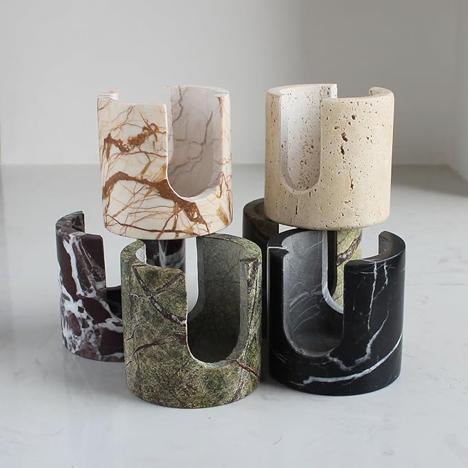 Natural Black Marble Sponge Holder for Kitchen Counter, Drying Rack, Sponge Caddy for Sink Organizer