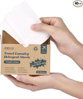 Poesie Travel Laundry Detergent Sheets Fresh Linen 40 Count Liquidless Portable No Waste Laundry Soap Sheets for Travel Dorm Home