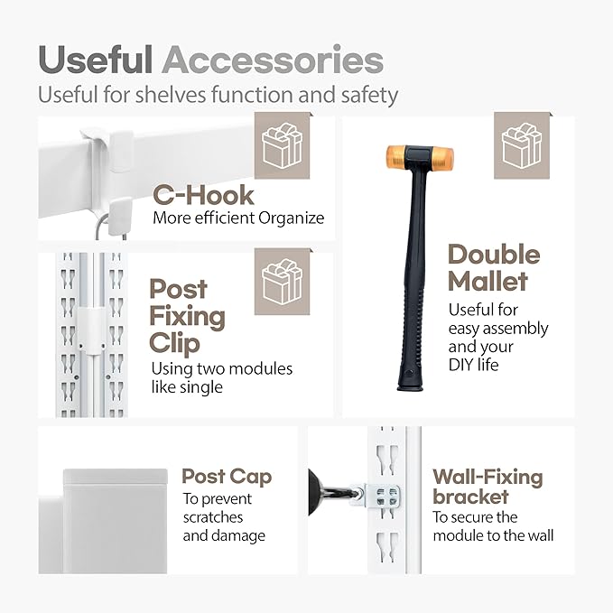 HOMEDANT House 5-Tier Laminated Metal Shelving Unit Adjustable Storage Utility Rack Heavy Duty Shelves Organization Multipurpose Shelf Kitchen Garage Pantry Closet 4Pack