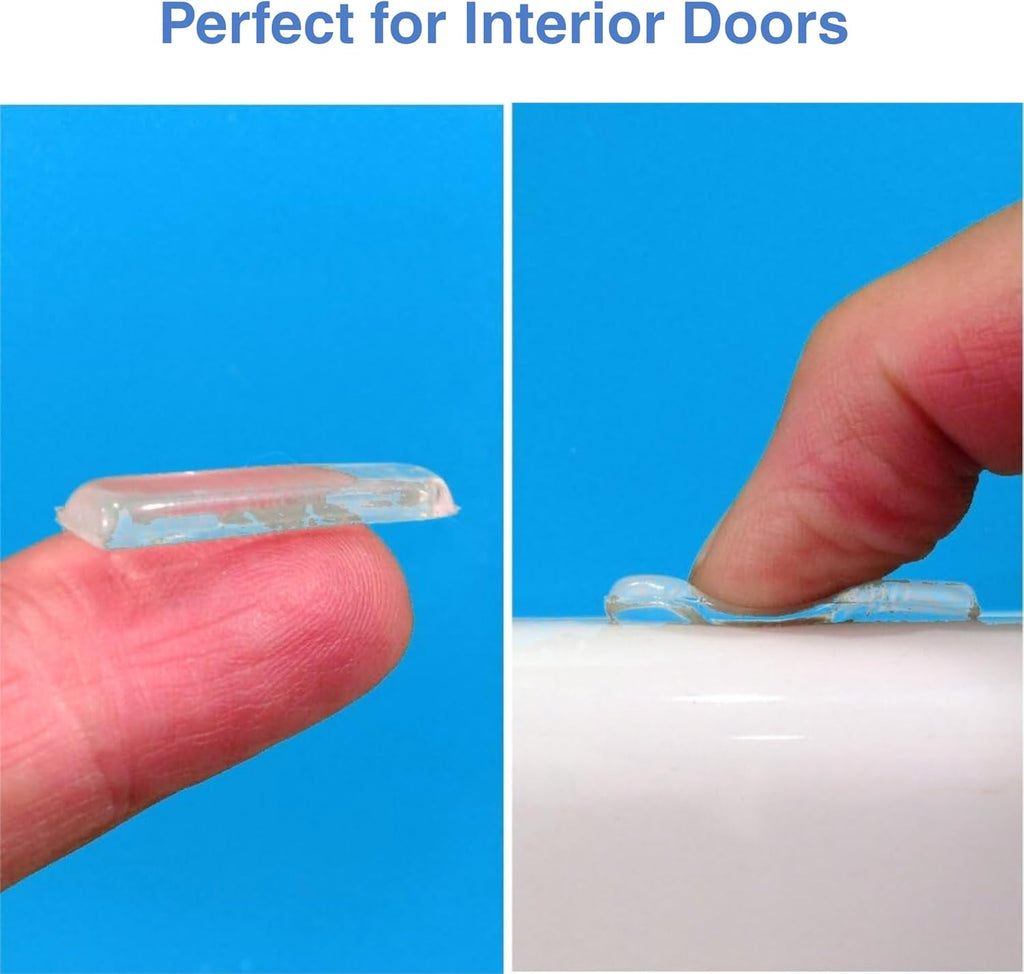 HushBumps Ultra-Quiet Bumpers for Interior Doors 3-Pack. Prevent Door Slamming and Provides Soft Close. Just Peel & Stick. No Tools Required. Silences Door Closing. 30 pcs.