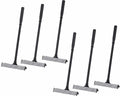 Matthew Cleaning All Purpose Window Squeegee Window Cleaner Tool,Car Squeegee Windshield Cleaning Sponge and Rubber Squeegee,2-in-1 Window Cleaner Sponge(10'') and Soft Rubber with Pole 20’’ (6Pack)