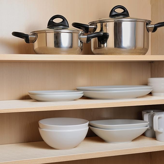 Shelf Liners for Kitchen Cabinets Non Adhesive Drawer Liner EVA Material Cupboard Mat Waterproof Refrigerator Mats Washable Fridge Liner for Cupboard and Desks Clear Shelf Liner 17.3 x 393.7 Inches