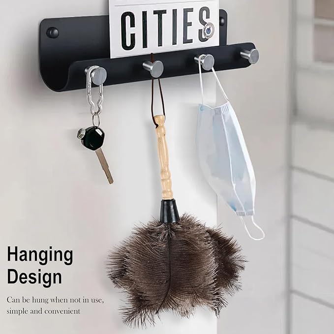 Ostrich Feather Duster 14" Natural Handheld Reusable Feathers Dusters with Wooden Handle for Cleaning Supplies Home Car Office(10PCS)