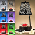 Black Tree ﻿Candle Warmer Lamp, LED Colors Changing Candle Warmer with Timer, Bedroom Living Room Home Decor Wax Melting Warmer for Jar Candles (Black Tree)