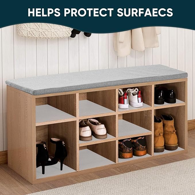 Shelf Liners for Kitchen Cabinets Non-Adhesive & Washable,Non Slip Cabinet Liners for Shelves Waterproof & Oil Proof,Clear Plastic Drawer Liner,Easy to Cut & Food-Grade EVA 17.5'' x 20' x 2 Rolls CT-1