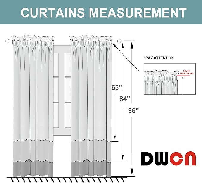 DWCN Burgundy Room Darkening Blackout Curtains - Thermal Insulated Privacy Energy Saving Window Curtain Drapes 52 x 63 inch Length, Set of 2 Bedroom Living Room Curtains