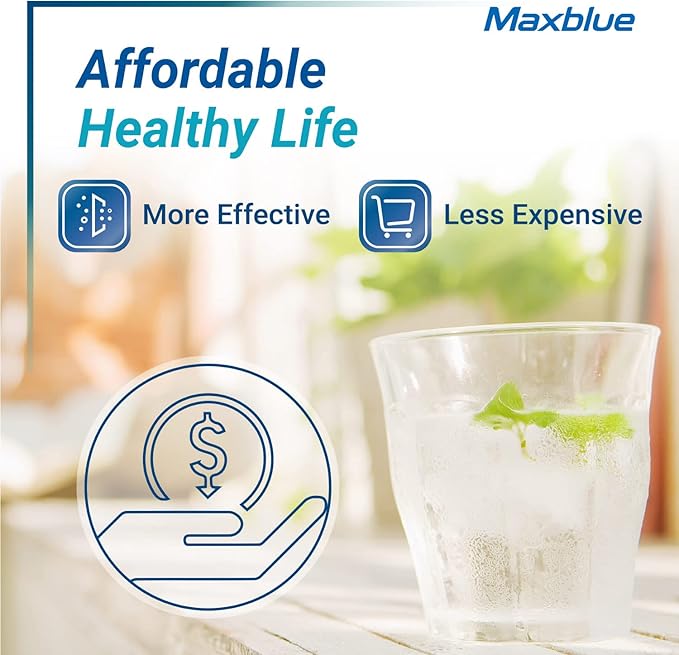 Maxblue Replacement for GE® RPWFE®, RPWF (with CHIP) Refrigerator Water Filter, Compatible with WSG-4, WF277, GFE28GMKES, PFE28KBLTS, GFD28GSLSS, PWE23KSKSS, GYE22HMKES, DFE28JSKSS, 3 Filters