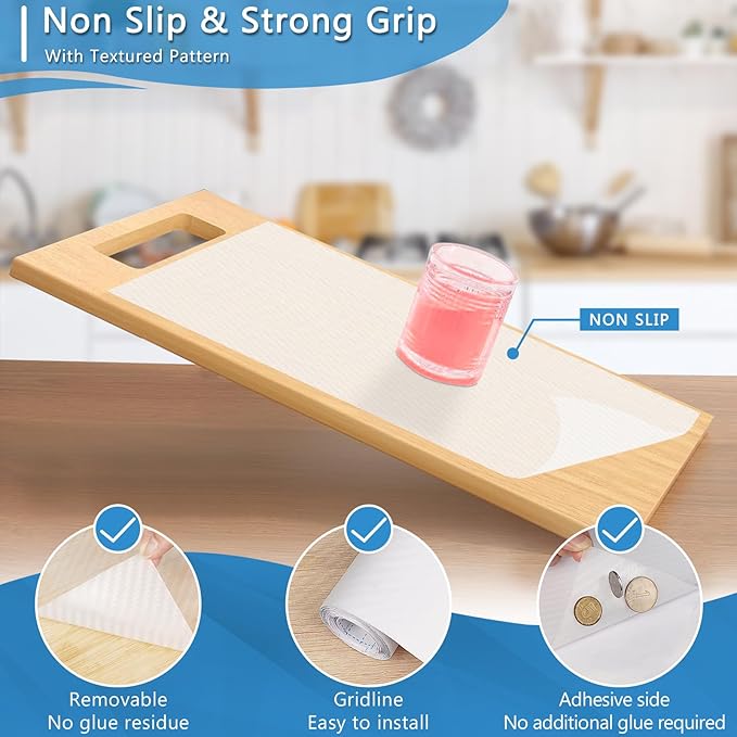 Self-Adhesive Shelf Liner Kitchen Liner, Waterproof Backed Paper Easy Peel and Stick Contact Liner Without Residue for Decor Your Desk Surface, Kitchen Countertops (Clear, 11.8 x 236.2 inches)