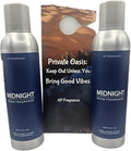 Midnight - Air Freshener Spray - Concentrated Room Deodorizer for Home, Car, Office, 2 Pack