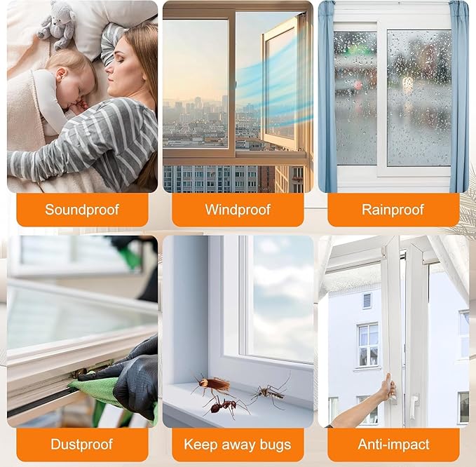 39.4FT Brush Weather Stripping, Neat Pile Self Adhesive Seal Strip for Windows and Door, Weatherstrip for Soundproofing, Windproof, Dustproof, Stronger Stickiness, 0.35'' Wide x 0.35'' Thick, Grey