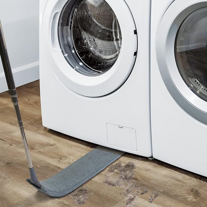 Retractable Gap Dust Cleaner with Extension Pole, Cleaning Tools with 3 Microfiber Dusting Cloths, Extendable Long Handle Duster for Cleaning Under Refrigerator Furniture Appliance