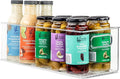 Plastic Food Storage Clear Container Bin with Handles for Organizing Kitchen, Pantry, Fridge, Freezer, Pantry, Bathroom. 14"x6"5"