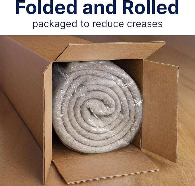 RUGPADUSA - Eco-Plush - 6'x9' - 1/4" Thick - 100% Felt - Premium Cushioned Rug Pad - Available in 3 Thicknesses, Many Custom Sizes