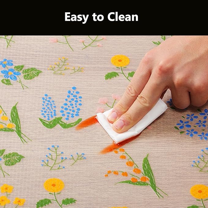 INNOLITES INNOLITES Non-Slip Shelf Liner – Cabinet & Drawer Liner Non-Adhesive – Waterproof Oil-Proof – Durable EVA with Floral for Kitchen Cabinets Refrigerator – BPA-Free, Easy to Cut 17.7" x 197"