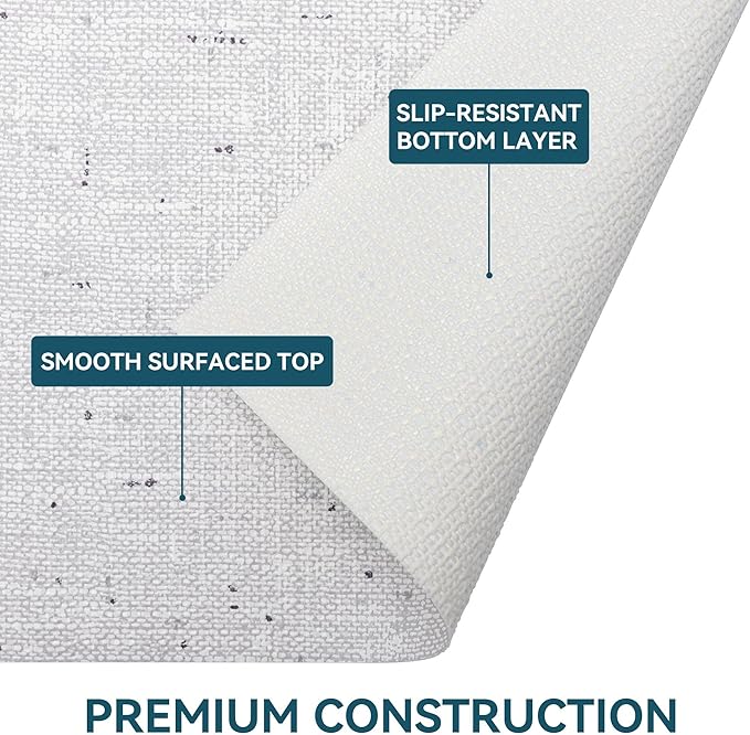 Shelf Liner 18" W x 96" L Cabinet Liners Non Adhesive, Drawer Liners Non Slip Kitchen Mat Waterproof Oil-Proof for Kitchen Cabinet, Shelves, Refrigerator, Storage, Easy to Trim