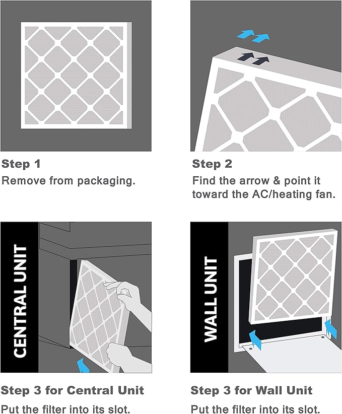 Aerostar 21 1/2x21 1/2x1 MERV 13, Pleated Air Filter, 21 1/2 x 21 1/2 x 1, Box of 6, Made in the USA