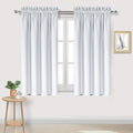 DWCN Blackout Curtains Thermal Insulated Energy Saving Bedroom and Kitchen Curtains Window Treatments, W 38 x L 45 Inch, Set of 2 Greyish White Rod Pocket Drapes