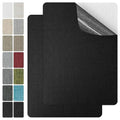 J.CARP 2Pcs Linen Repair Patches, Large Self-Adhesive Fabric Patch for Sofas, Couch, Furniture, Car Seats (8 * 11 inches-2PCS Black)