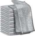 Multipurpose Wire Miracle Cleaning Cloths, Magnifying Wire Dishwashing Rags for Wet and Dry Mesh Microfiber Cleaning Cloth for Metal, Kitchen, Dishes