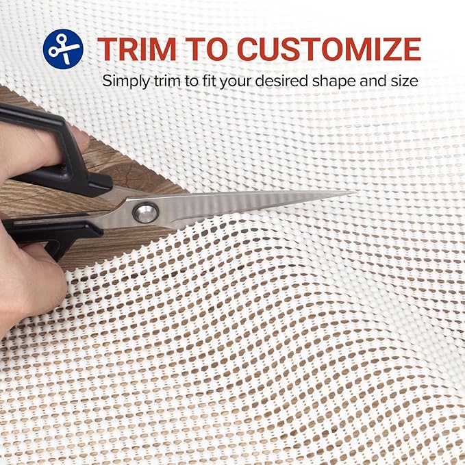 Non-Slip Rug Pad Gripper Round 4 Feet, Anti Skid Mat for Under Area Rugs, Keeps Rugs in Position and Safe, Thick Cushioned Carpet Pad for Hardwood Floors Protection
