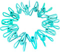30 Pack Blue Chip Bag Clips for Food - PVC 2 Inch Coated Sealer for Sealing Food - Paper Holder, Clothesline Clip for Laundry Hanging, Kitchen Bags, Multipurpose Clothes Pins