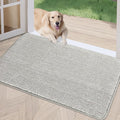REFETONE Indoor Doormat, Front Door Mat 32"x48" Absorbent Rubber Backing Non Slip Back Door Mats, Washable Low-Profile Inside Floor Mat Door Rugs for Entryway, Resist Dirt Mud Mat for Dogs, Grey