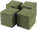 Glynniss Kitchen Dish Cloths Highly Absorbent Dish Rags 100% Cotton Wash Cloths for Washing Dishes (Green, 50)