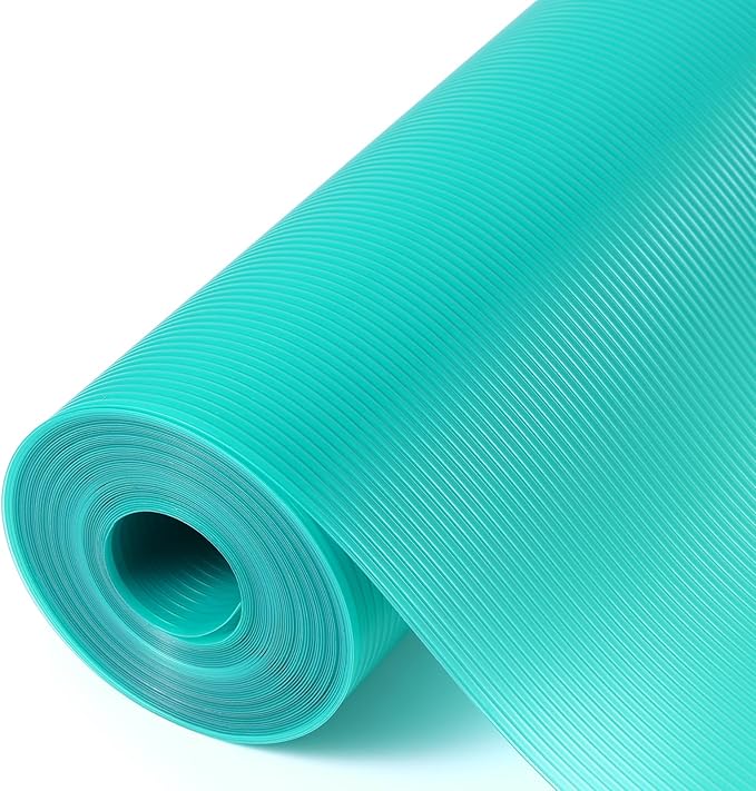 Shelf Liners for Kitchen Cabinets Drawer Liner Non Adhesive Cupboard Mat EVA Material Waterproof Refrigerator Mats Washable Fridge Liner for Cupboard and Desks Liner Blue 11.8 x 118 Inches