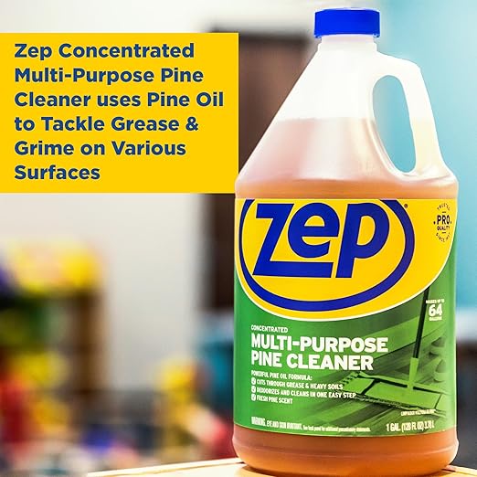 Zep Concentrated Multi-Purpose Pine Cleaner - 128 oz (Pack of 2) ZUMPP128 - Multi-Purpose Cleaner for Professional, Commercial and Household Use, From the Bathroom to Kitchens and Dining Rooms