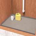 URMONA Waterproof Silicone Under Sink Mat 31'' x 22'' Shelf Liner for Kitchen and Bathroom, Cabinet and Counter Protector, Storage and Organizers, Litter Mat, Pet Cat Puppy Essentials(Beige)