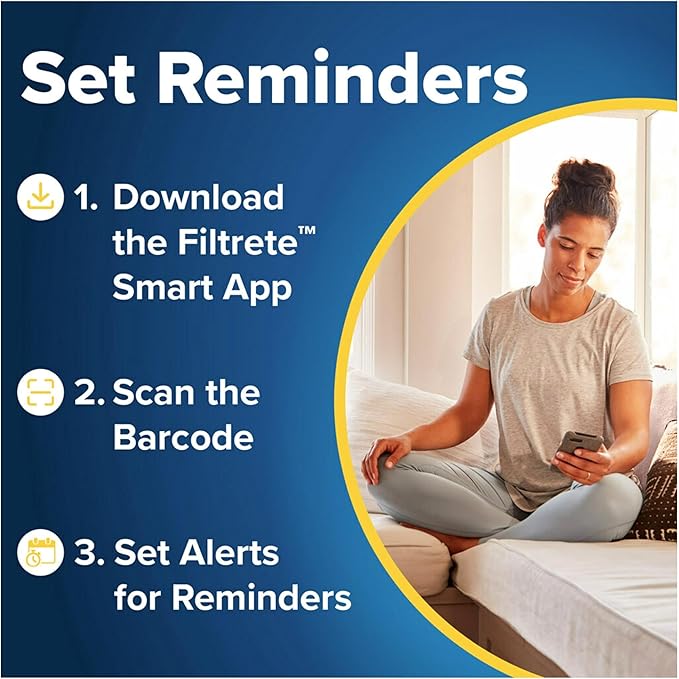 Filtrete 17.5x29.5x1 AC Furnace Air Filter, MERV 11, MPR 1000, Micro Allergen Defense, 3-Month Pleated 1-Inch Electrostatic Air Cleaning Filter, 6 Pack (Actual Size 17.19x29.19x0.81 in)