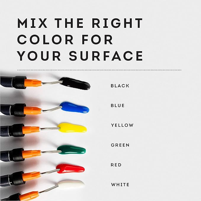 Multi-Color Surface Repair Kit - Fix Chips & Defects in Minutes | Restore Tiles Countertops and Bathroom Fixtures with Ease | for Porcelain Granite Fiberglass Marble Corian Quartz and More