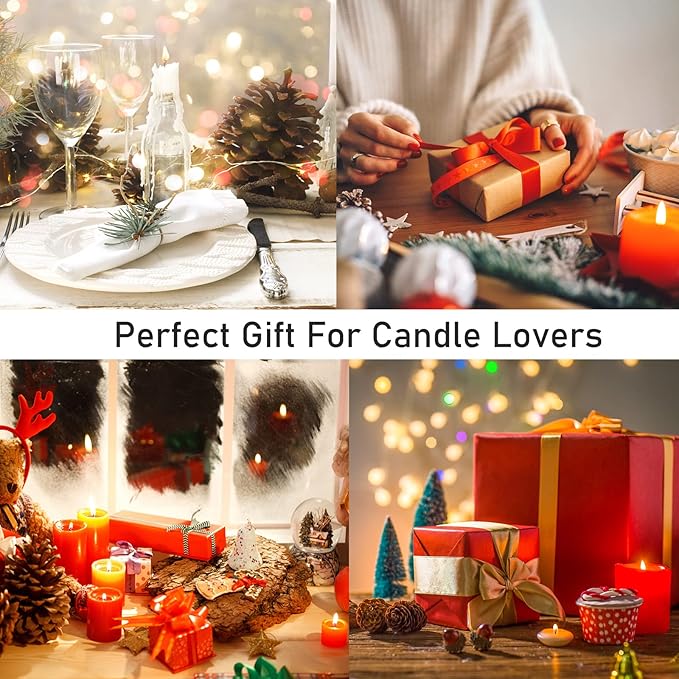 5 in 1 Candle Accessory Set, Candle Wick Trimmer Cutter, Candle Snuffer & Candle Wick Dipper,USB Rechargeable Lighter, Storage Tray Plate for Candle Lover Mom Gift, Candle Care Kit (Silver)