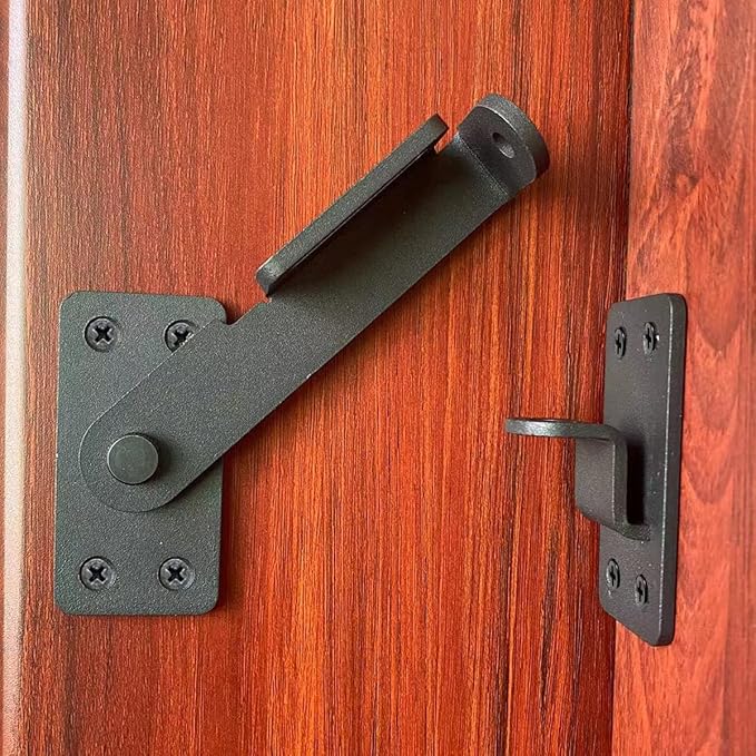 2PCS Flip Latch Lock,90 Degre Heavy Duty Gate Latch with Padlock Hole,Safety Door Bolt Latch Lock,Barn Door Lock Suitable for Wooden Fences,cabinets, bathrooms, Toilets, Windows, etc.