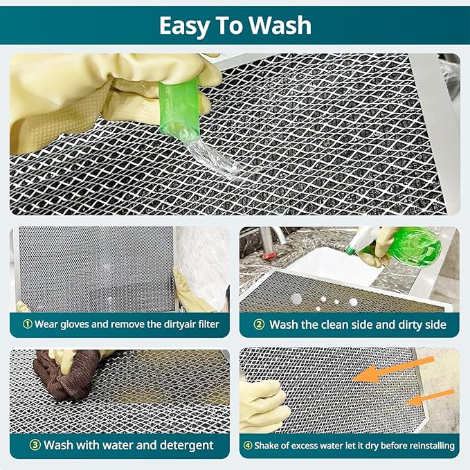 Torjim 10x20x1 MERV8 Air Filter, Washable & Reusable Electrostatic Filter, AC/HVAC Furnace Filter, Permanent Filter, Breathe Fresher, Easy Install