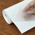 Shelf Liners 20 in x 20 ft Self-Adhesive EVA Drawer Mats, Cupboard Protector, Kitchen Cabinet Lining Fridge Liner (Clear Flat Dot, 50.8x610cm)