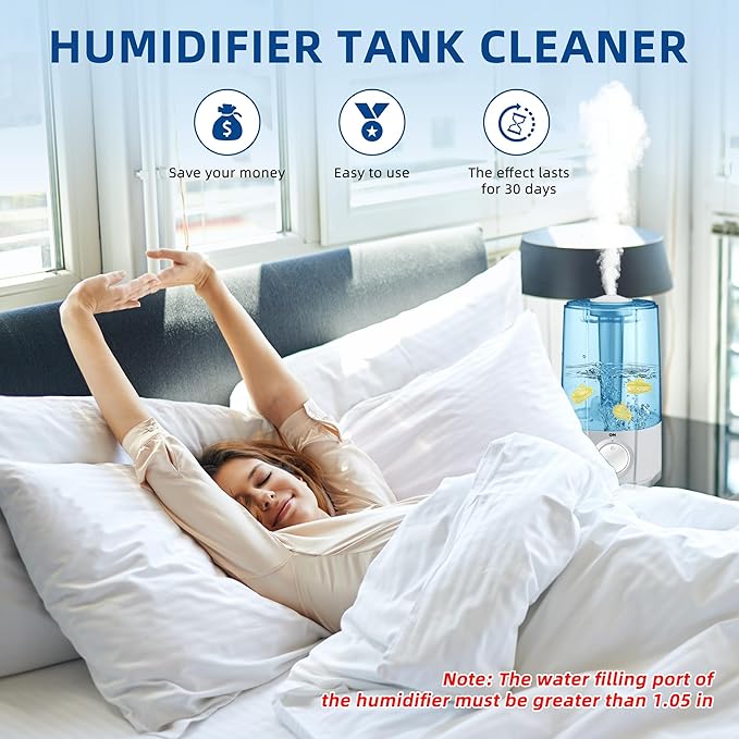 AMI PARTS Humidifier Tank Cleaner Small Submarine 18 pcs for Most Humidifier and Fish Tank,Purifies Water,Softens Hard Water(Yellow Universal Humidifier Filters)