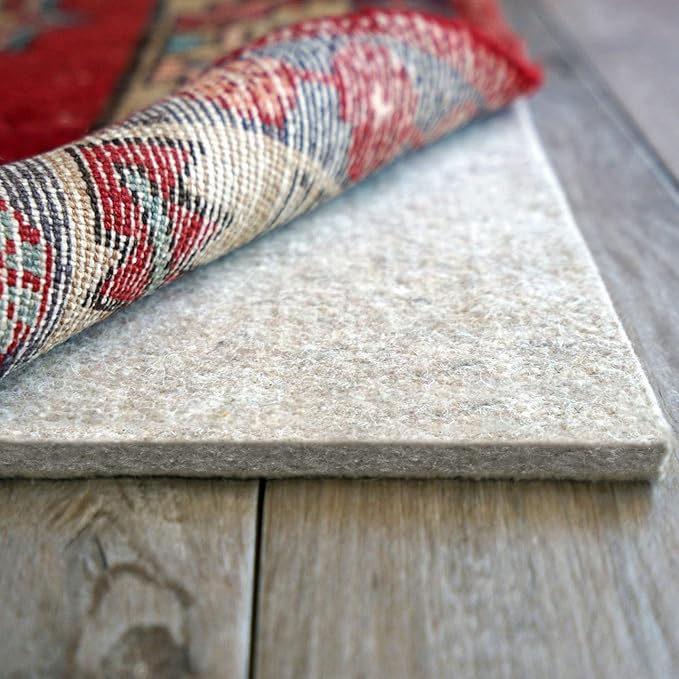 RUGPADUSA - Eco-Plush - 9'10" x 13'10" - 3/8" Thick - 100% Felt - Extra Cushioned Rug Pad - Available in 3 Thicknesses, Many Custom Sizes