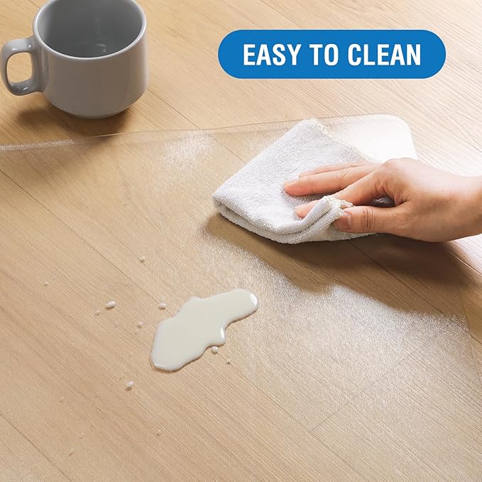 Clear Chair Mat, FUNMAT 36" x 28" Chair Mat for Hard Floors, Vinyl Floor Mat for Home Office Kitchen Living Room, Not for Carpet