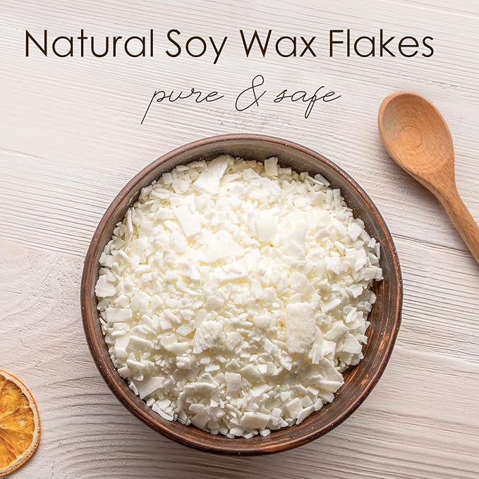 CHILLFLAME Soy Wax Flakes, Natural Candle Wax, Organic Soy Wax for Candle Making from Farm, No Harmless, Additives, and Pure (20lb)