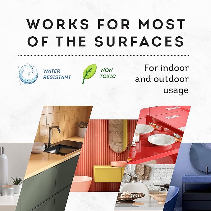 Multi-Color Surface Repair Kit - Fix Chips & Defects in Minutes | Restore Tiles Countertops and Bathroom Fixtures with Ease | for Porcelain Granite Fiberglass Marble Corian Quartz and More