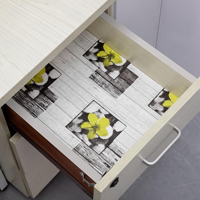 Shelf Liner 18" W x 384" L Long Non Adhesive Kitchen Drawer Liner, Waterproof Shelf Liner Durable Anti-Slip for Kitchen Cabinets