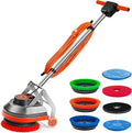 Commercial Floor Scrubber Machine with Brushes and Pads, Heavy Duty Floor Cleaner Polisher and Buffer- Deep Cleaning Tile and Grout, Hardwood Floors and Carpets without Getting on Hands and Knees