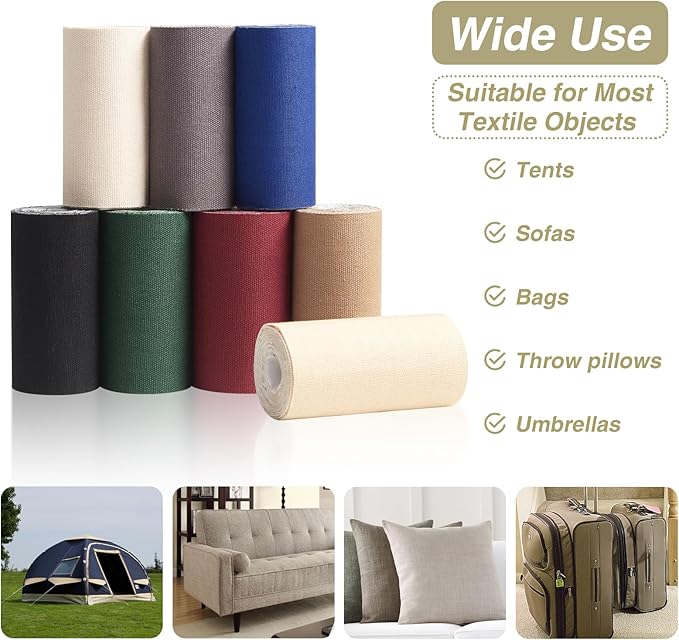 Canvas Repair Tape 4×70 Inch Waterproof Self-Adhesive Fabric Repair Patch for Repairing Boat Covers,Tents,Patio Umbrellas,Car Seats,Luggage,Sofas.(Grey1.0)