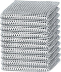 10PCS Double Wet and Dry Wire Dishcloth, Stainless Steel Scrubber, Multi-Purpose Wire Miracle Cleaning Cloths, Non-Scratch, for Powerful Cleaning of Cookware and More.(10PCS)