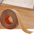 5Ft Floor Transition Strip Self Adhesive Vinyl Cover Floor Strip Flat Divider Transition Strip Wood Grain Design for Laminate Floor Gaps and Doorway Transitions (5Ft x 2 Inch, Light Brown)