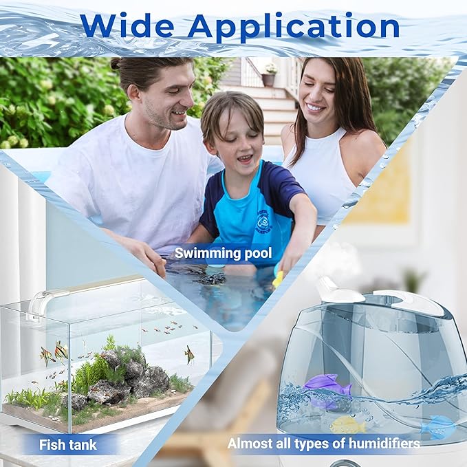 Funmit 6 Pack Universal Humidifier Cleaner Fish Compatible with Almost All Humidifiers and Fish Tanks, Purifies Water, Prevents Hard Water Build-Up, Reduces Scale, Purple